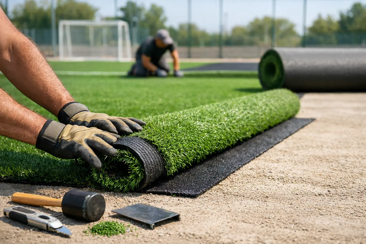 Como instalar grama sintética esportiva