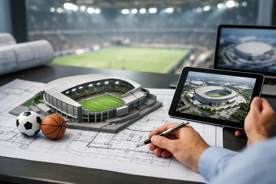 Como planejar arena esportiva profissional