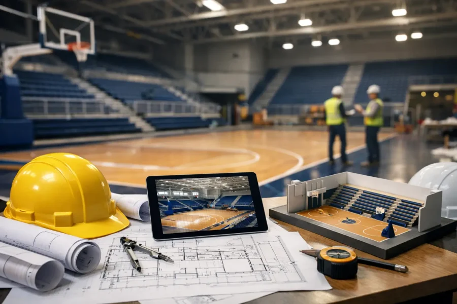 Normas para constru&ccedil;&atilde;o de gin&aacute;sios esportivos