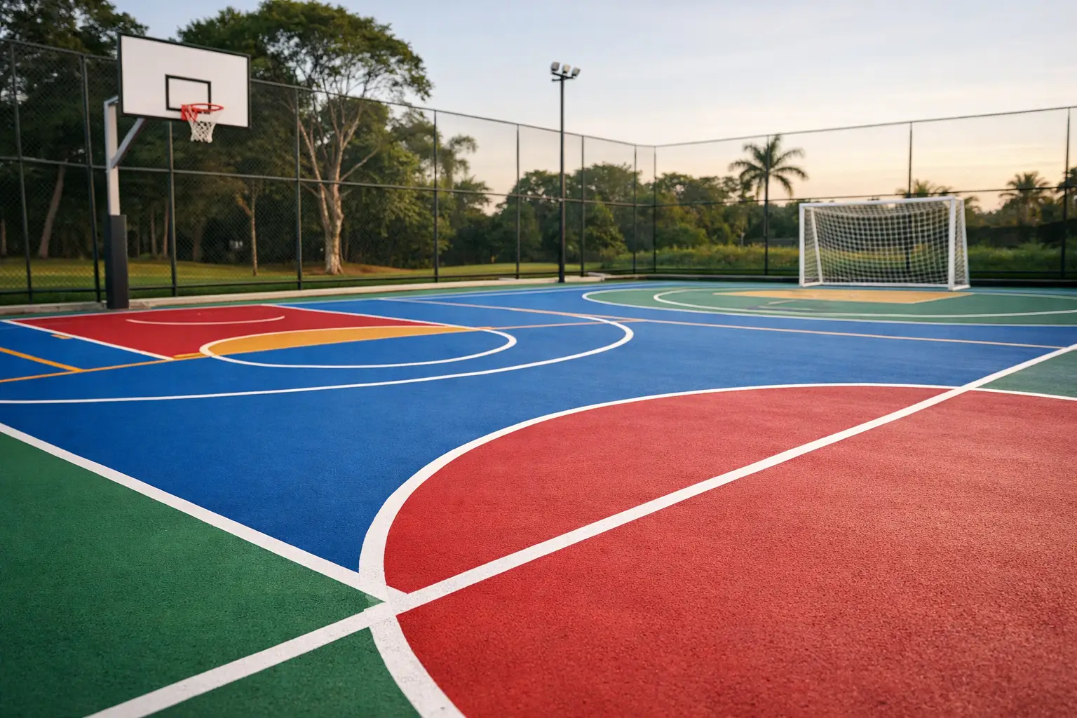 Piso para quadra poliesportiva externa