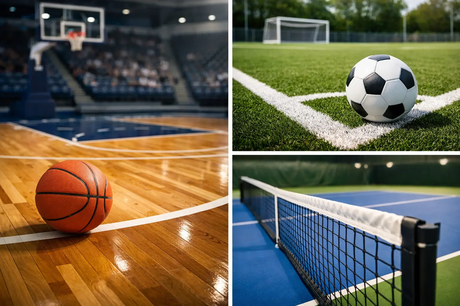 Tipos de pisos esportivos profissionais