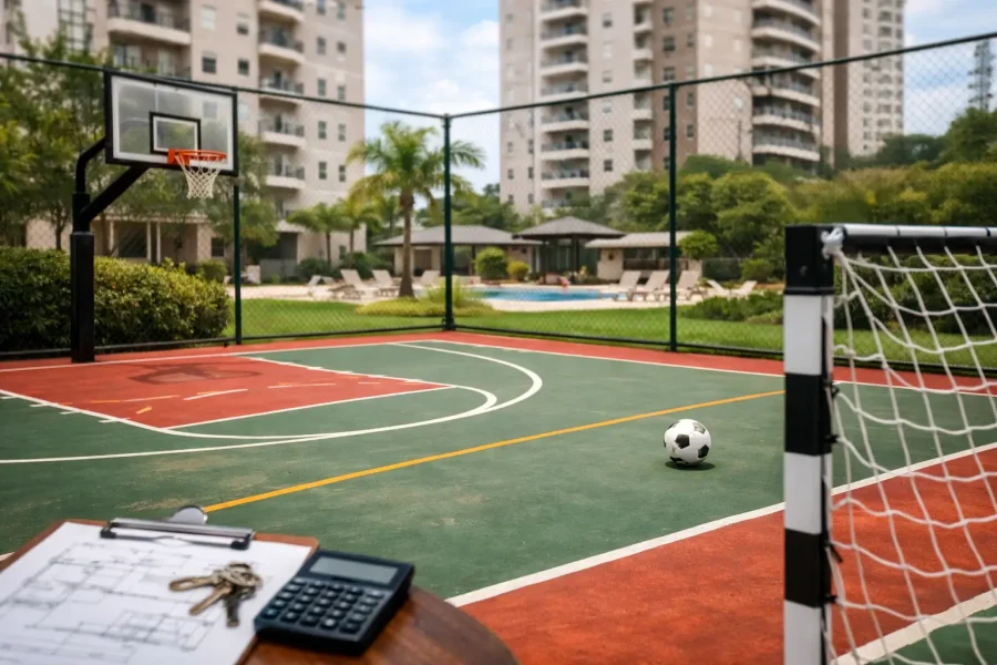 Pre&ccedil;o de quadra esportiva para condom&iacute;nio