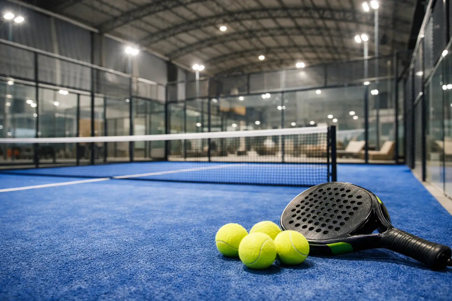 Qual estrutura ideal para padel em uma arena?